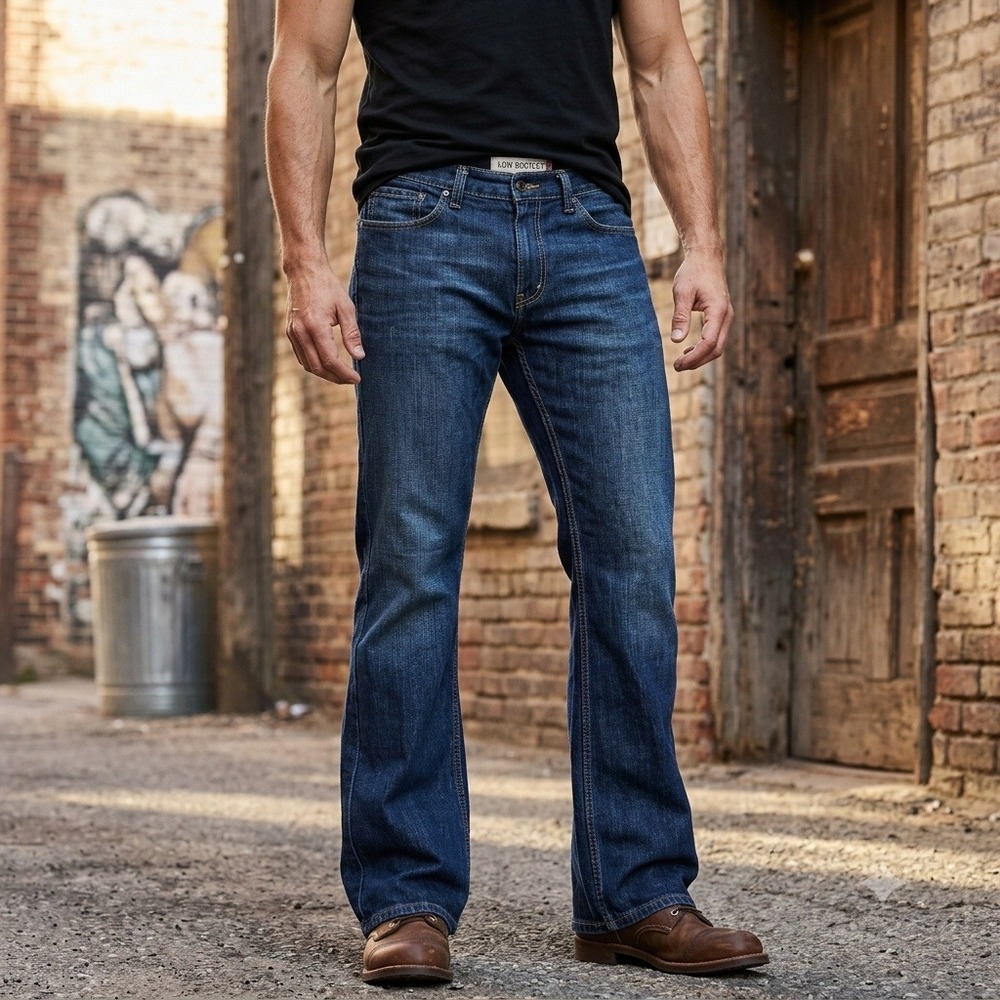 Levi's 527 Low Boot Cut Jeans Men 32x34 Dark Wash Slim Fit Denim Y2K